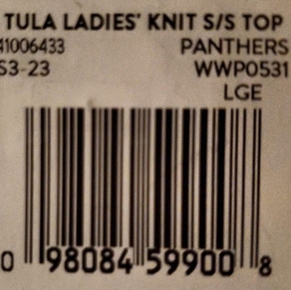 NWT NFL Carolina Panthers Football Tula Knit Short Sleeve Top - Picture 7 of 9